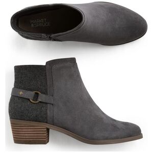 Market & Spruce Women's Gray Ankle Boots